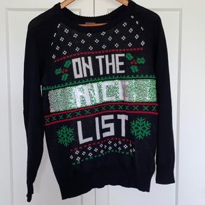 Naughty/Nice Ugly Christmas Sweater